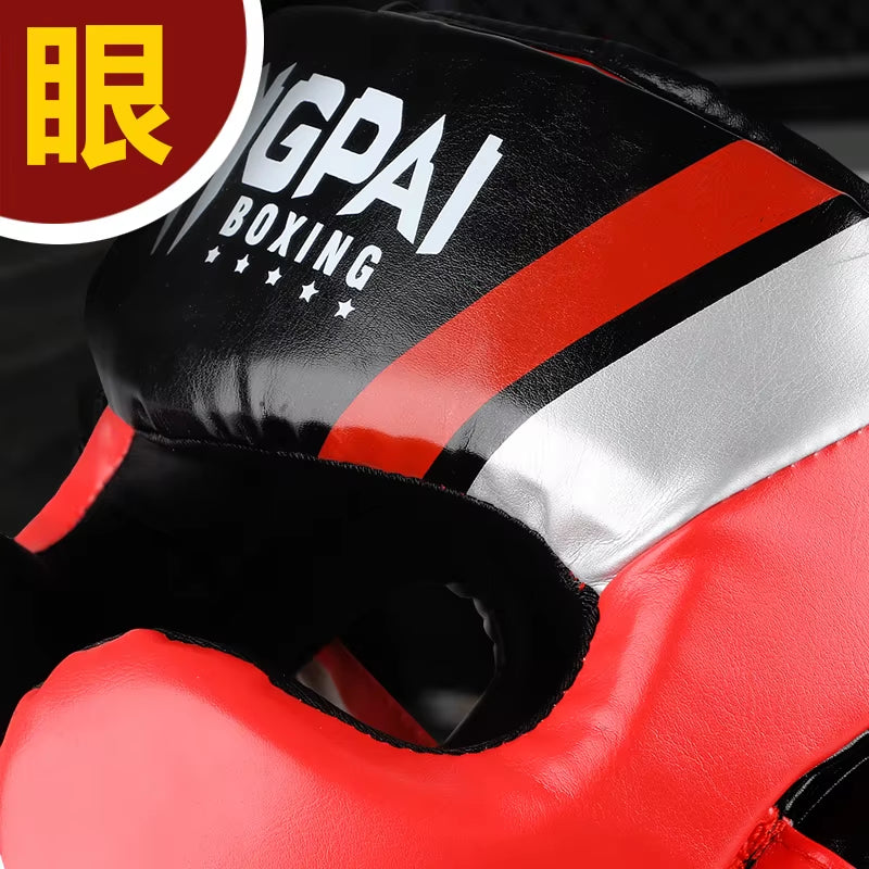 Promotion Boxing MMA Safety Helmet Head Gear Protectors Adult Child Training Headgear Muay Thai Kickboxing Full-Covered Helmets