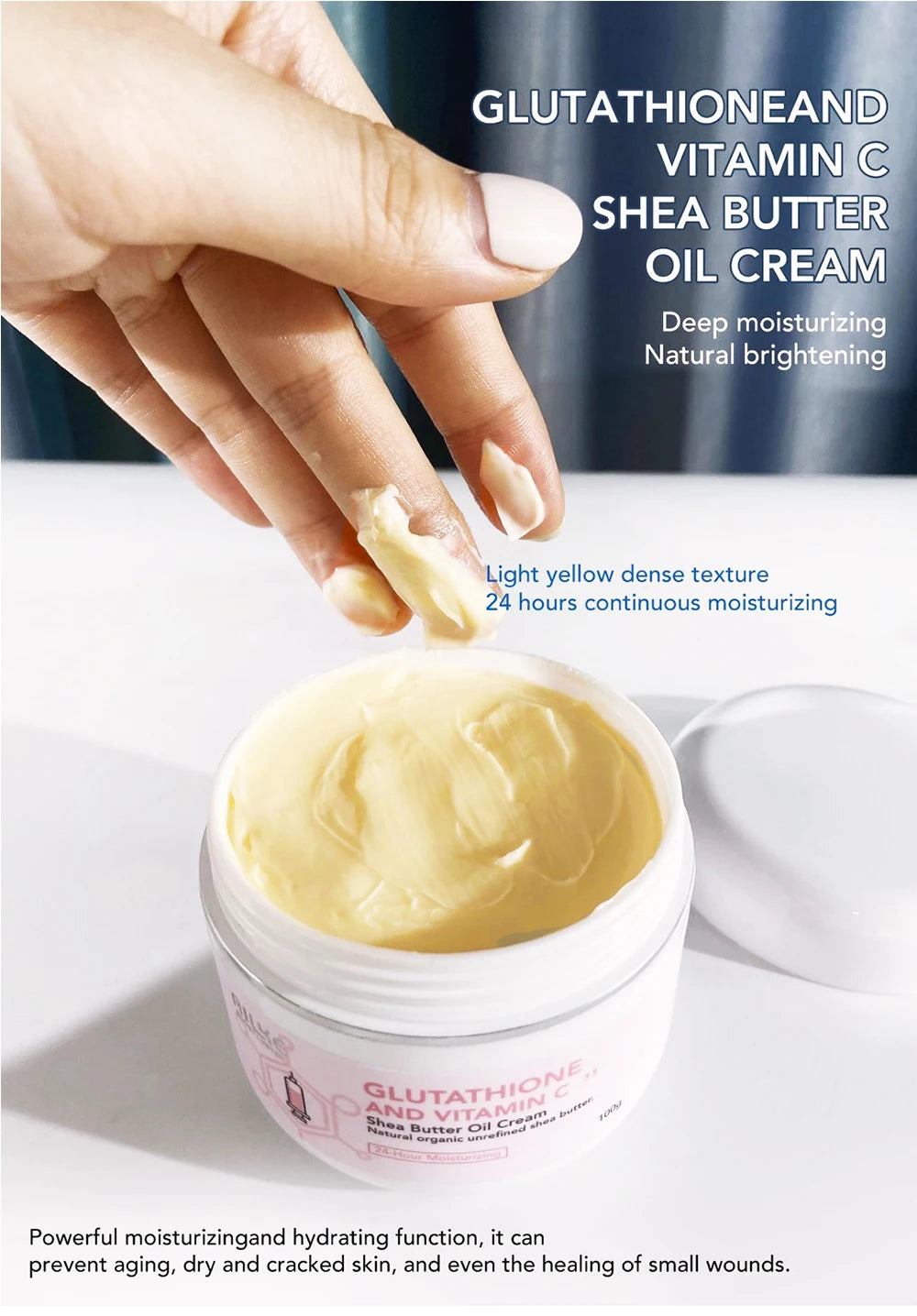 AILKE Whitening And Lightening Cream, Suitable For Face And Body , Shea Butter Oil Natural Intense Hydrating Repair Cracked Skin