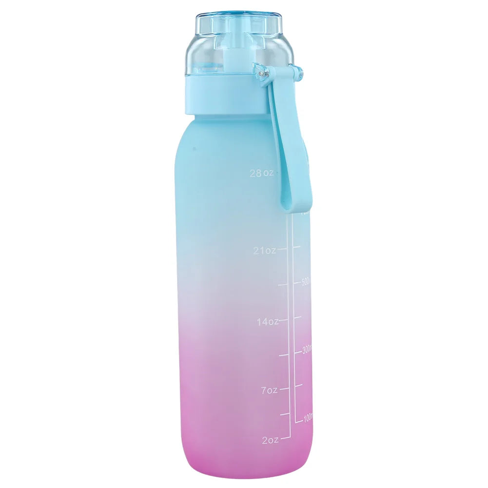 1000ML Fragrance Smelling Water Bottle Portable Air WaterUp Bottle Scent Straw Water Cup with 1/7 Flavor Pod for Outdoor Sports