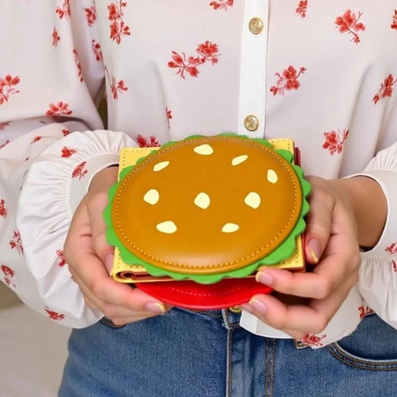 Crab Roe Castle Wallet Hamburger Wallet Men's and Women's Wallet Rfid Imitation Thief Brush Short Wallet Small Wallet