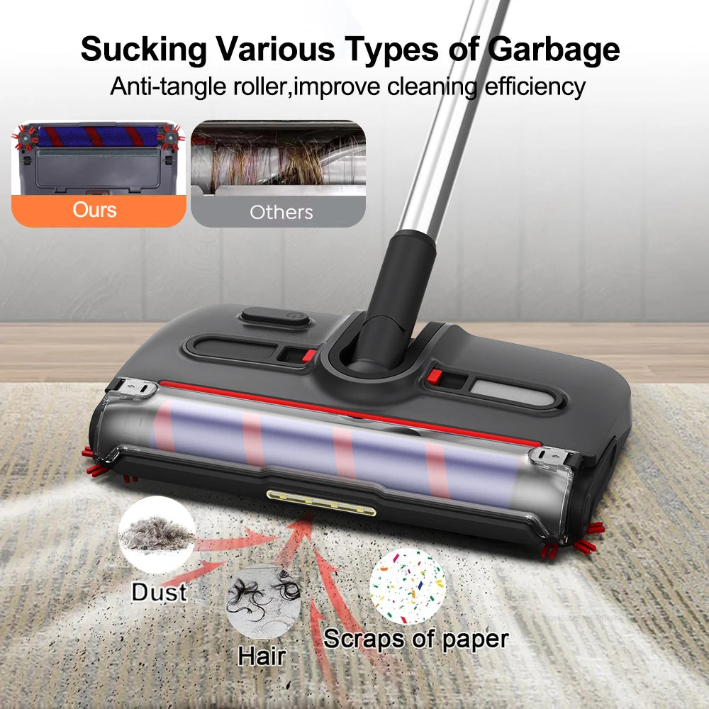 Wireless Mop Cleaner Electric Rotating Floor Sweeper Handheld Edge-cleaning Floor Cleaning Machine With LED Headlight
