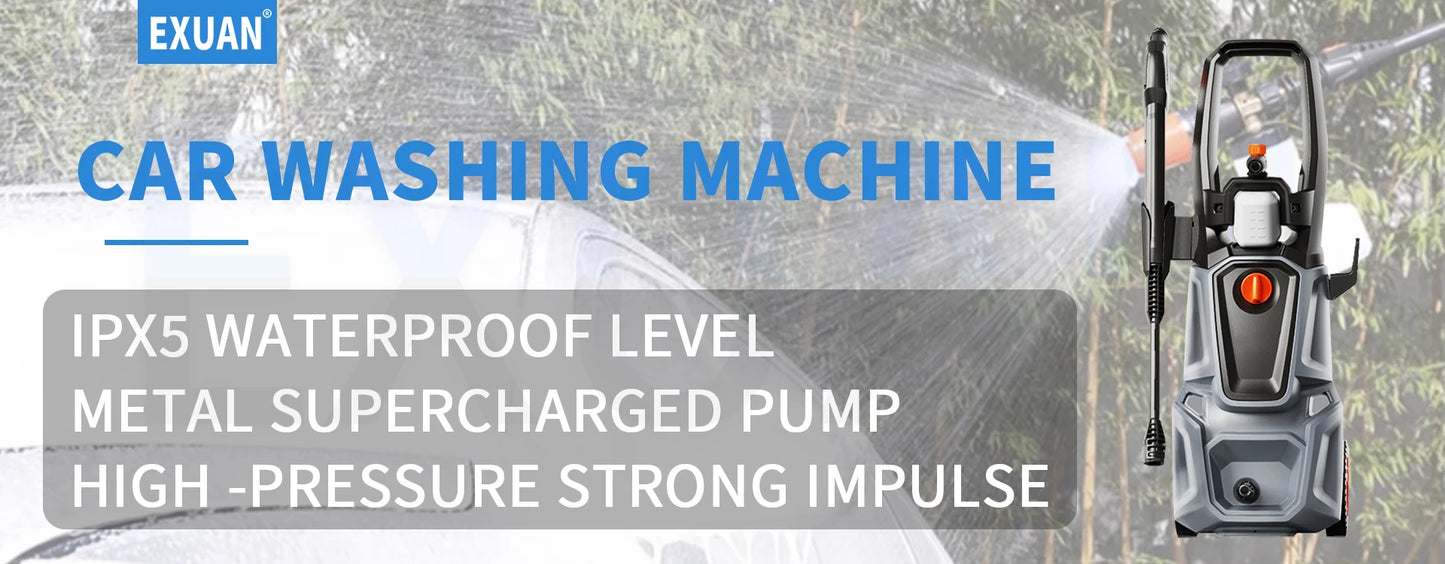 1400W/1800W/2200W Car Washing Machine High Pressure Water Gun 220V Booster Water Pump Floor Cleaning Machine Portable Car Washer