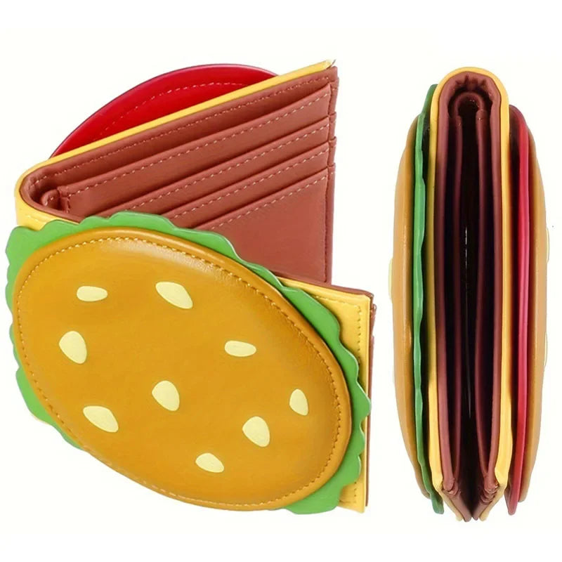 Crab Roe Castle Wallet Hamburger Wallet Men's and Women's Wallet Rfid Imitation Thief Brush Short Wallet Small Wallet