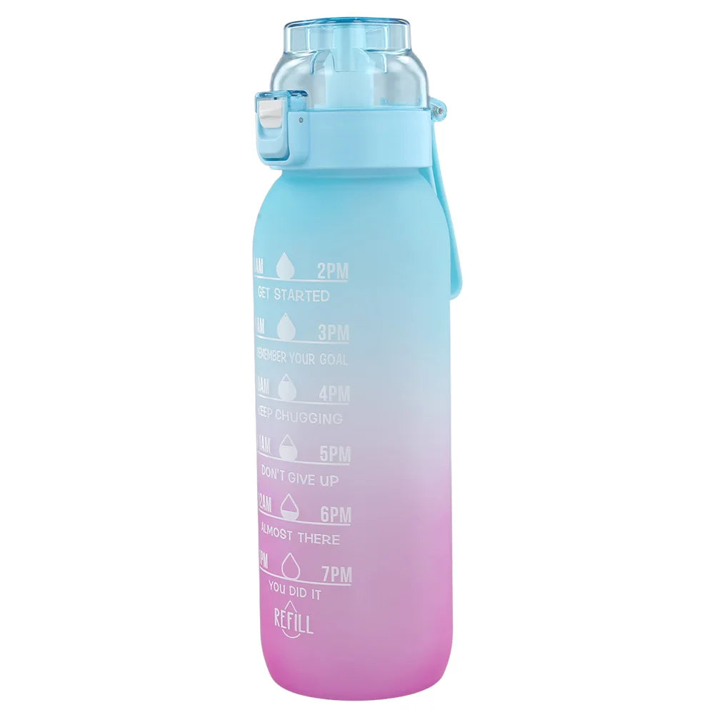 1000ML Fragrance Smelling Water Bottle Portable Air WaterUp Bottle Scent Straw Water Cup with 1/7 Flavor Pod for Outdoor Sports