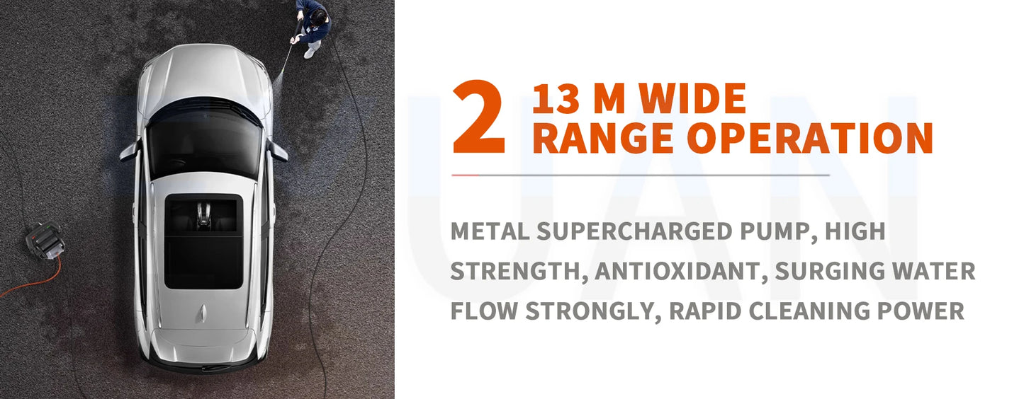 1400W/1800W/2200W Car Washing Machine High Pressure Water Gun 220V Booster Water Pump Floor Cleaning Machine Portable Car Washer