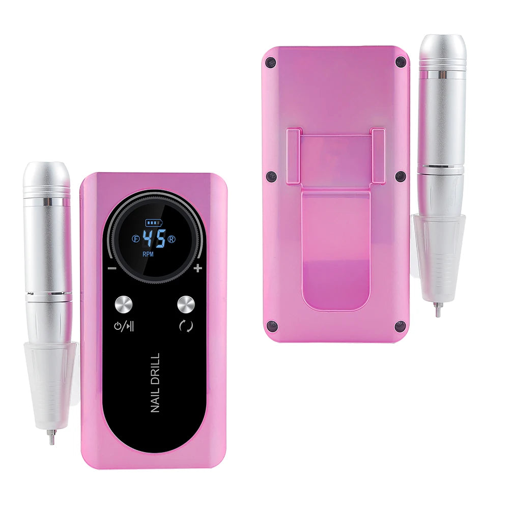45000RPM Nail Drill Machine Rechargeable Nail Drill Milling Machine Portable Wireless Manicure Grinder Nail Polisher Cutter Kit