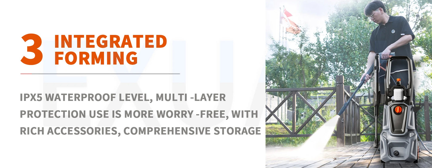 1400W/1800W/2200W Car Washing Machine High Pressure Water Gun 220V Booster Water Pump Floor Cleaning Machine Portable Car Washer