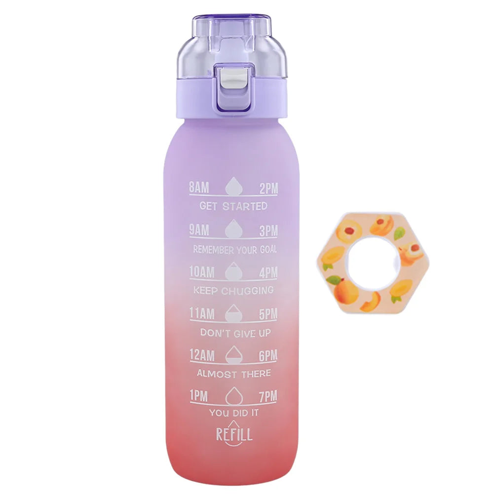 1000ML Fragrance Smelling Water Bottle Portable Air WaterUp Bottle Scent Straw Water Cup with 1/7 Flavor Pod for Outdoor Sports