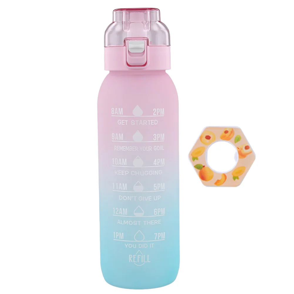 1000ML Fragrance Smelling Water Bottle Portable Air WaterUp Bottle Scent Straw Water Cup with 1/7 Flavor Pod for Outdoor Sports