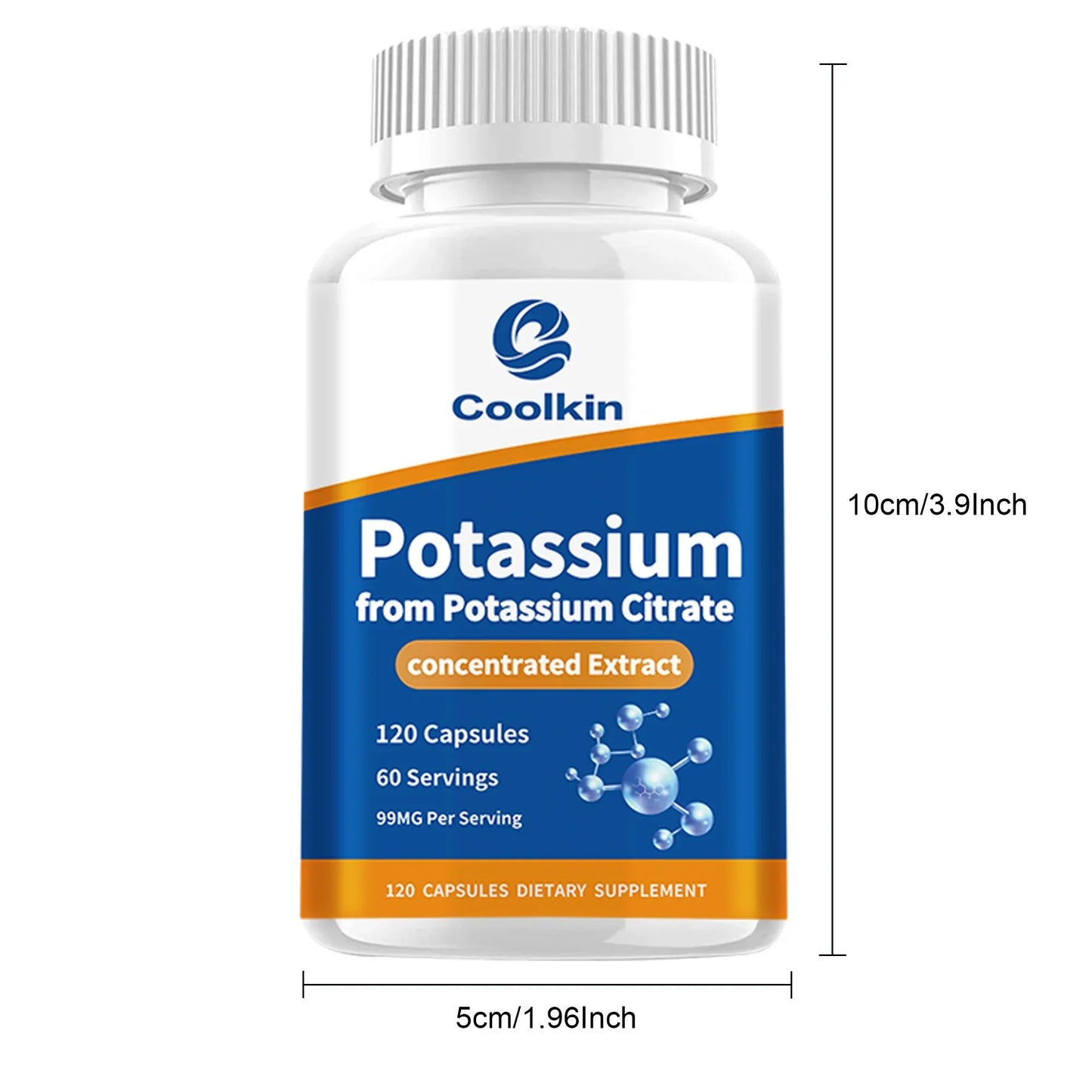 Potassium Citrate - Helps Maintain Electrolyte Levels, Promoting Muscle Function and Heart Health - 120 Capsules