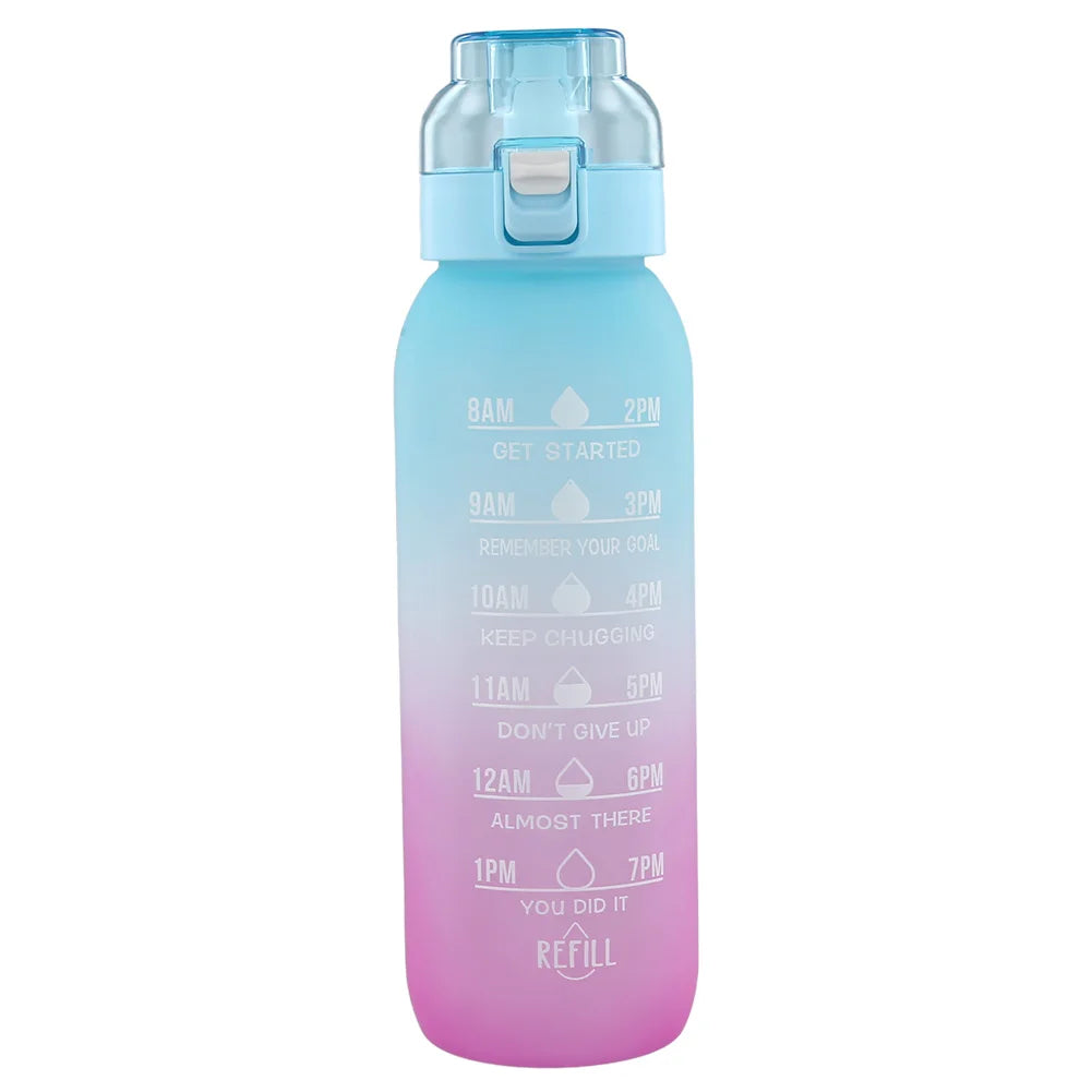 1000ML Fragrance Smelling Water Bottle Portable Air WaterUp Bottle Scent Straw Water Cup with 1/7 Flavor Pod for Outdoor Sports