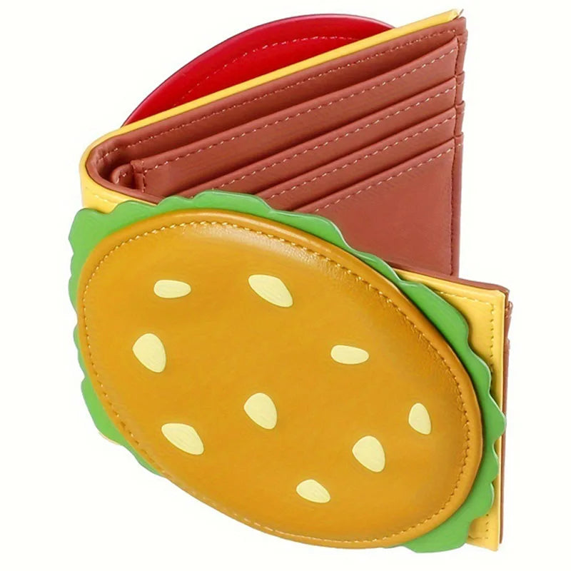 Crab Roe Castle Wallet Hamburger Wallet Men's and Women's Wallet Rfid Imitation Thief Brush Short Wallet Small Wallet