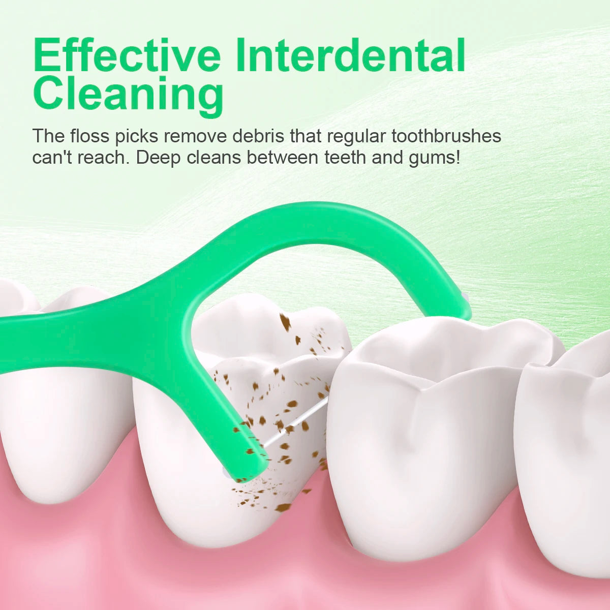 300pcs Mint Adult Dental Floss Sticks - Ultra-Fine Flosser Home Set - Portable Toothpick Thread Dental Floss Box