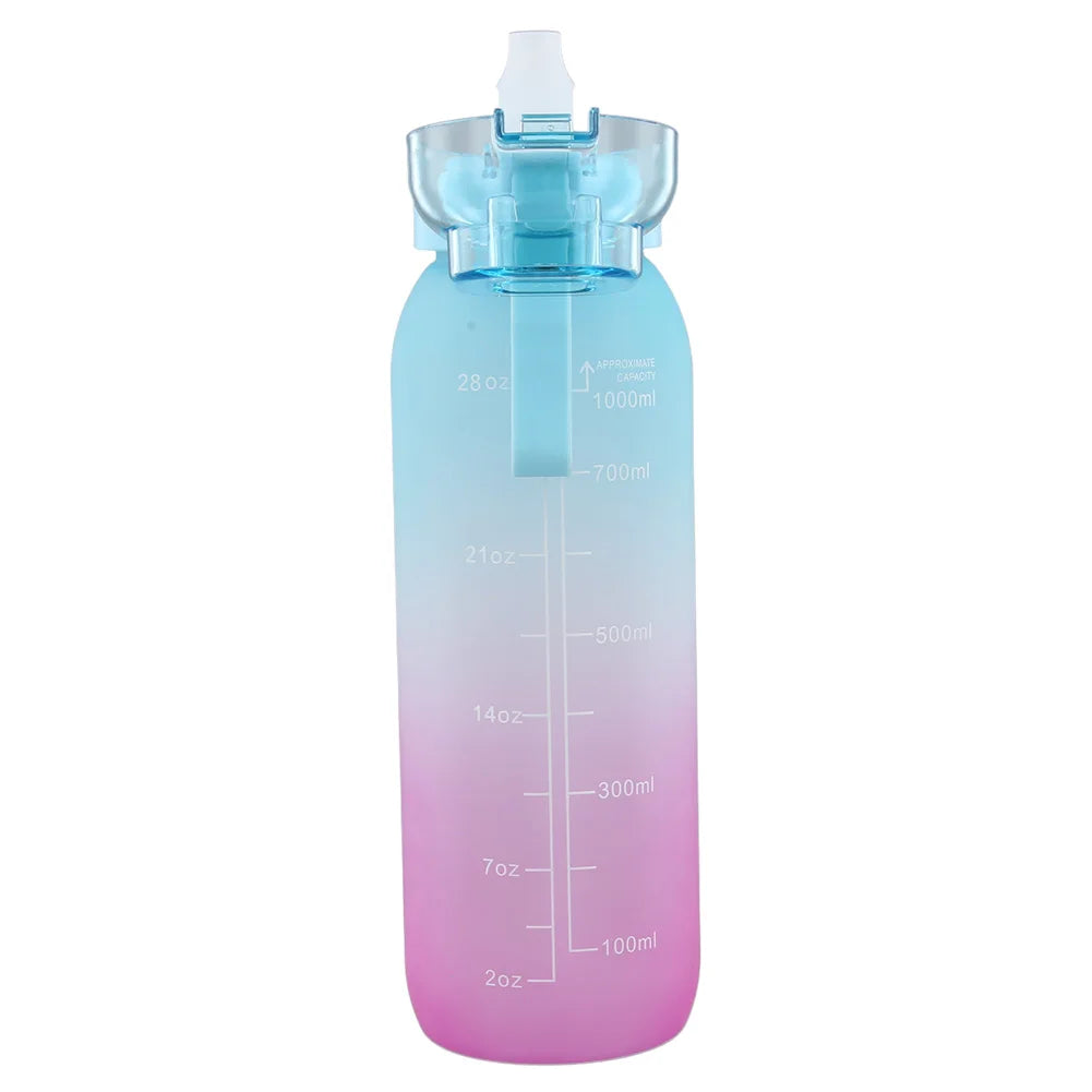 1000ML Fragrance Smelling Water Bottle Portable Air WaterUp Bottle Scent Straw Water Cup with 1/7 Flavor Pod for Outdoor Sports