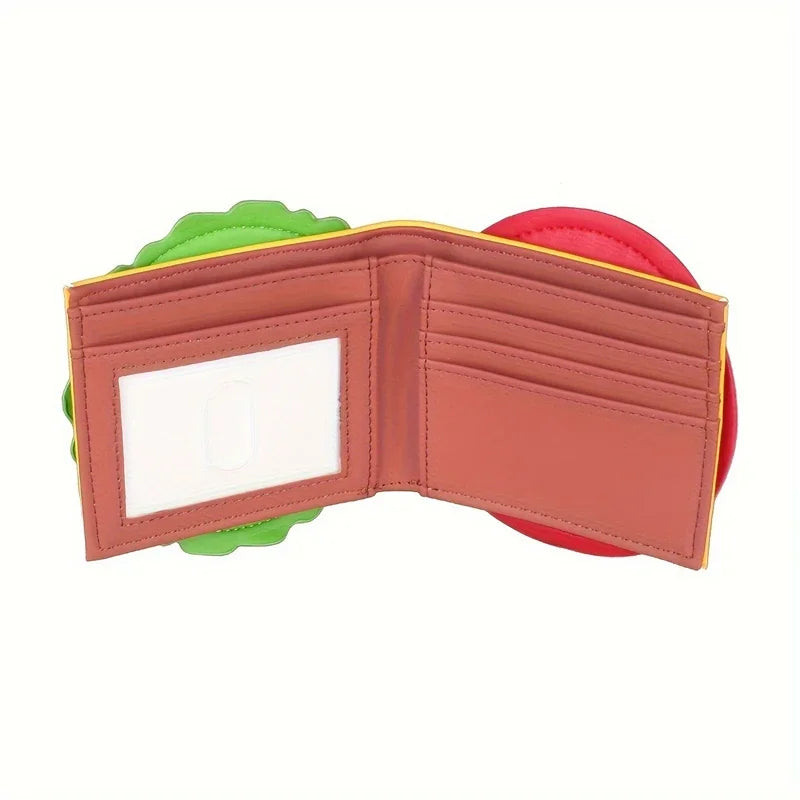 Crab Roe Castle Wallet Hamburger Wallet Men's and Women's Wallet Rfid Imitation Thief Brush Short Wallet Small Wallet