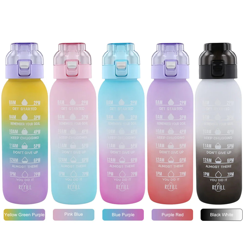 1000ML Fragrance Smelling Water Bottle Portable Air WaterUp Bottle Scent Straw Water Cup with 1/7 Flavor Pod for Outdoor Sports