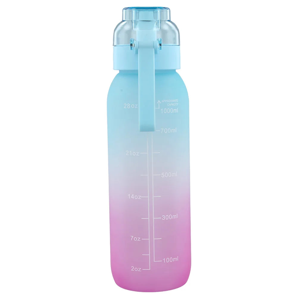 1000ML Fragrance Smelling Water Bottle Portable Air WaterUp Bottle Scent Straw Water Cup with 1/7 Flavor Pod for Outdoor Sports