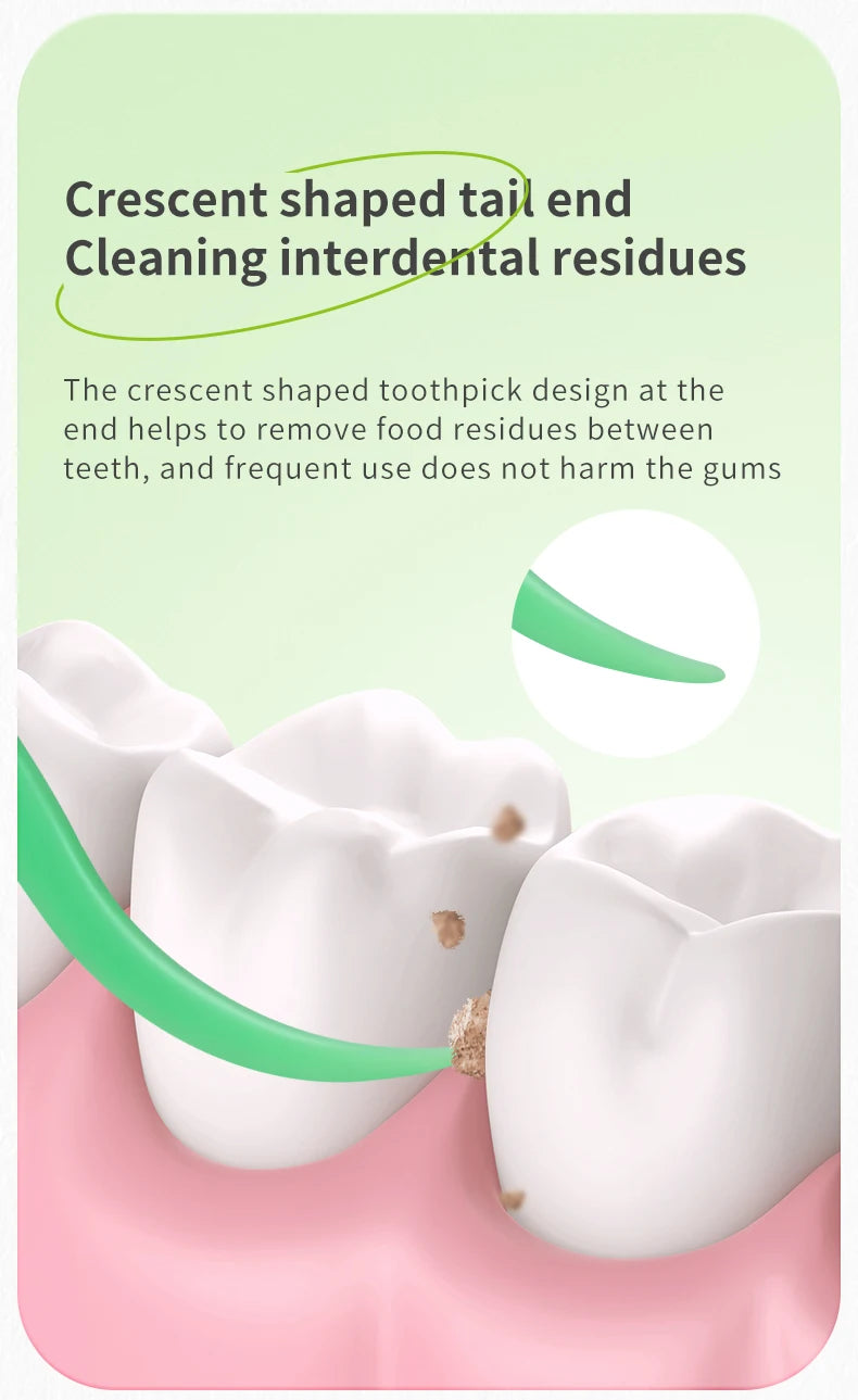 300pcs Mint Adult Dental Floss Sticks - Ultra-Fine Flosser Home Set - Portable Toothpick Thread Dental Floss Box