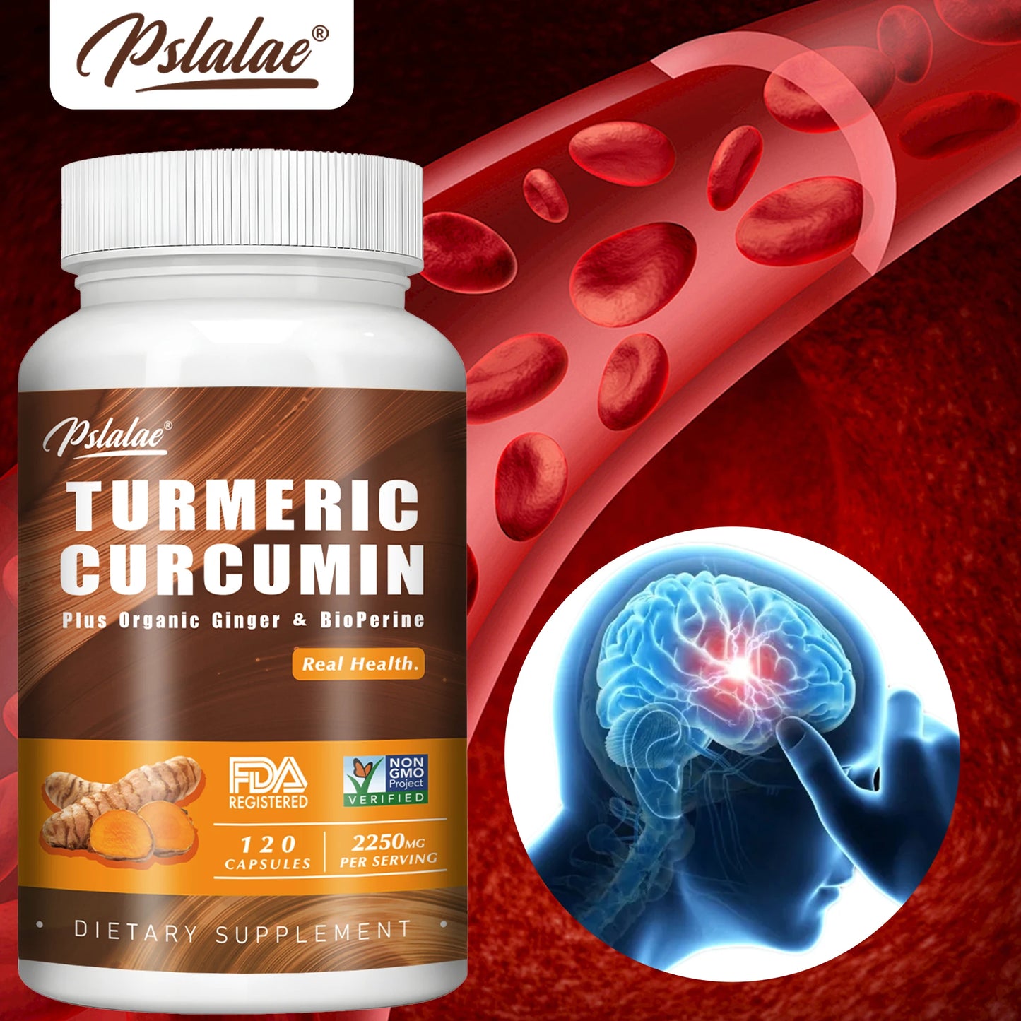 Turmeric Curcumin - with Black Pepper - Helps Improve Joint Comfort and Mobility, Antioxidant and Immune Support - 120 Capsules