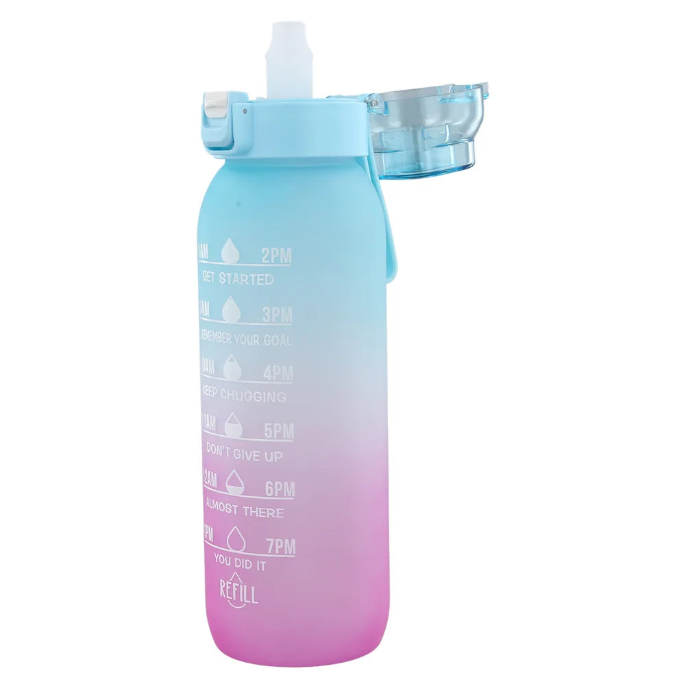 1000ML Fragrance Smelling Water Bottle Portable Air WaterUp Bottle Scent Straw Water Cup with 1/7 Flavor Pod for Outdoor Sports