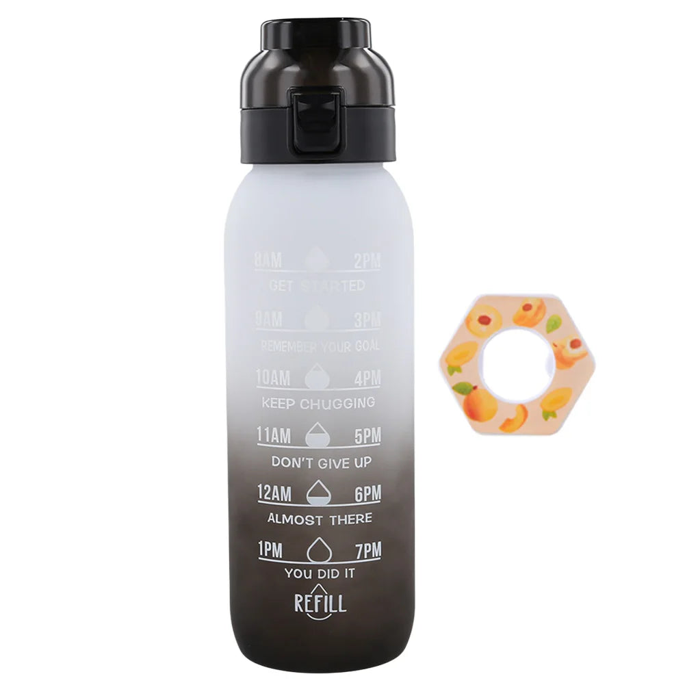 1000ML Fragrance Smelling Water Bottle Portable Air WaterUp Bottle Scent Straw Water Cup with 1/7 Flavor Pod for Outdoor Sports