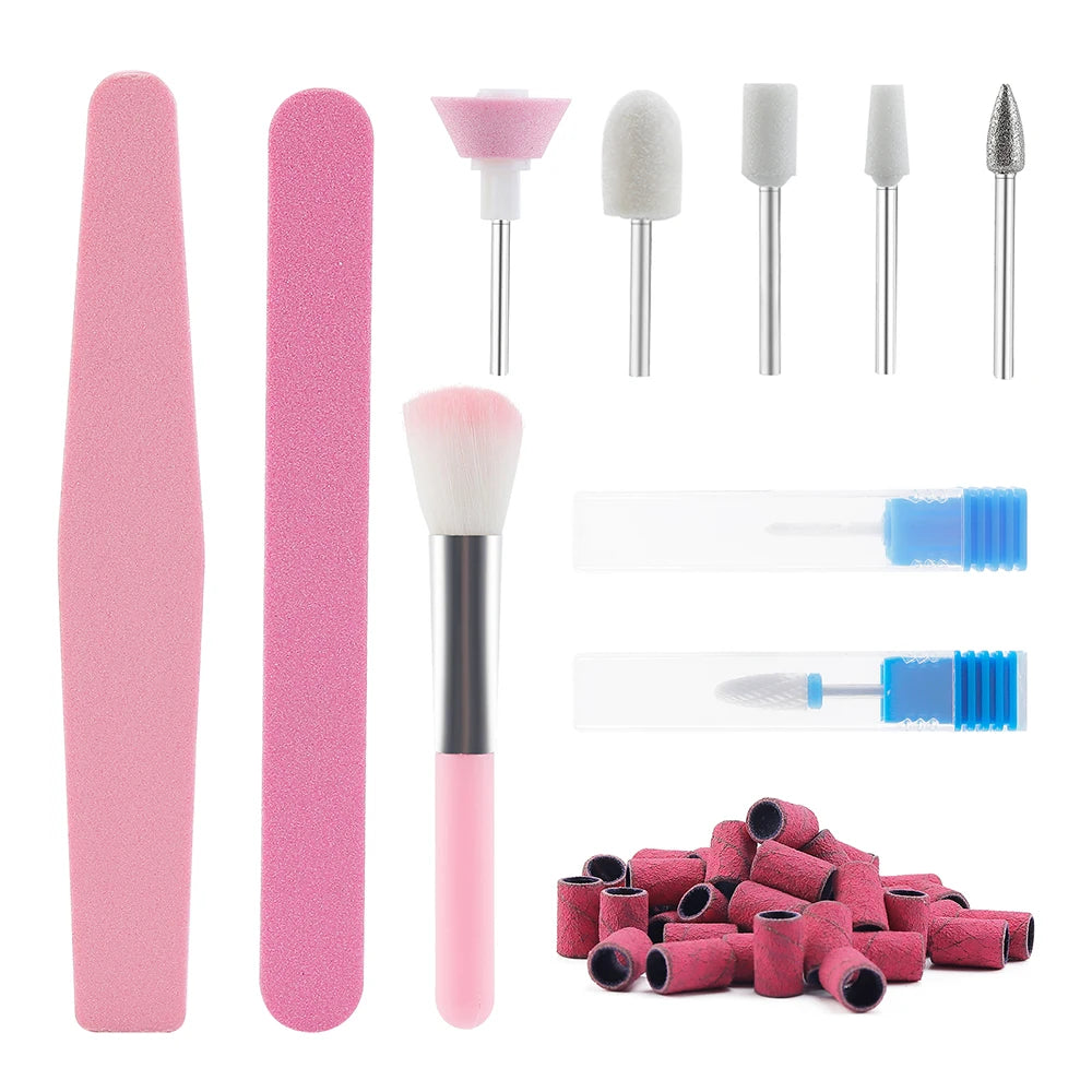 45000RPM Nail Drill Machine Rechargeable Nail Drill Milling Machine Portable Wireless Manicure Grinder Nail Polisher Cutter Kit