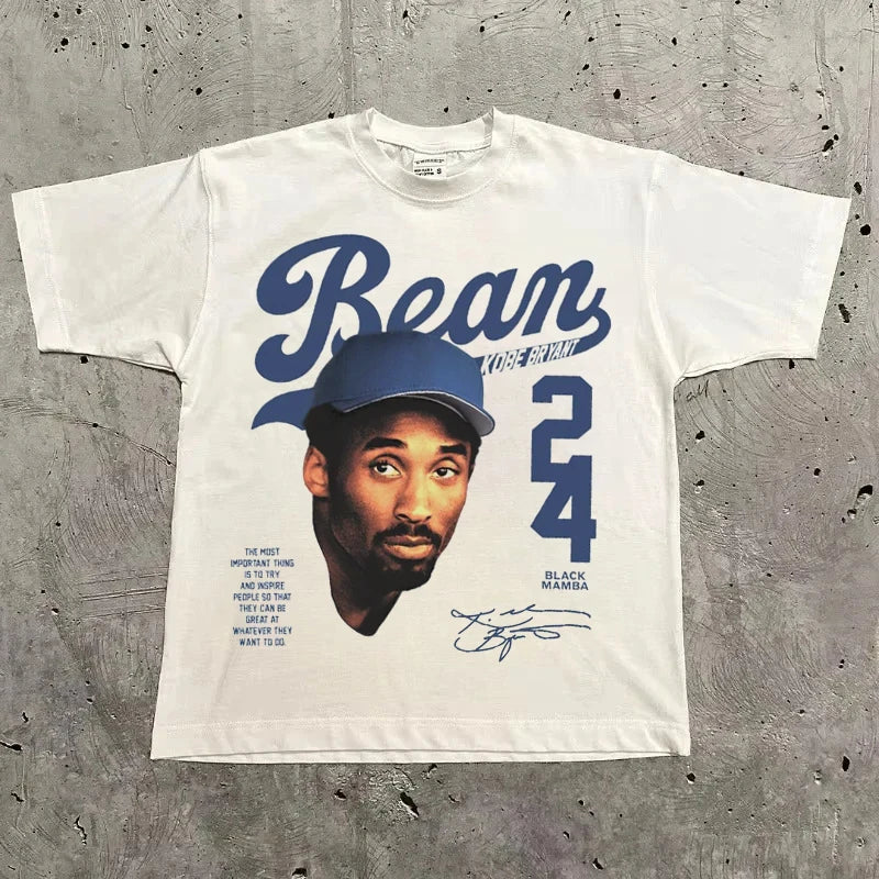 Hip Hop American Harajuku High Streetwear Basketball Tops Y2k Oversized Couples Goth Cotton Short Sleeve Men Women Looe T Shirt