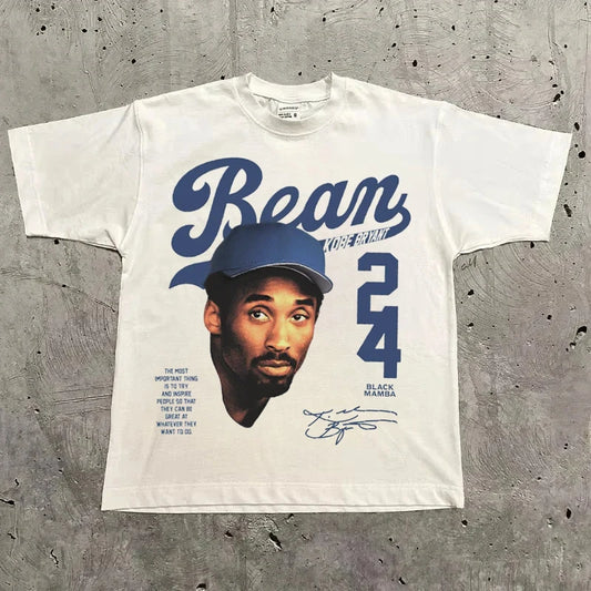 Hip Hop American Harajuku High Streetwear Basketball Tops Y2k Oversized Couples Goth Cotton Short Sleeve Men Women Looe T Shirt