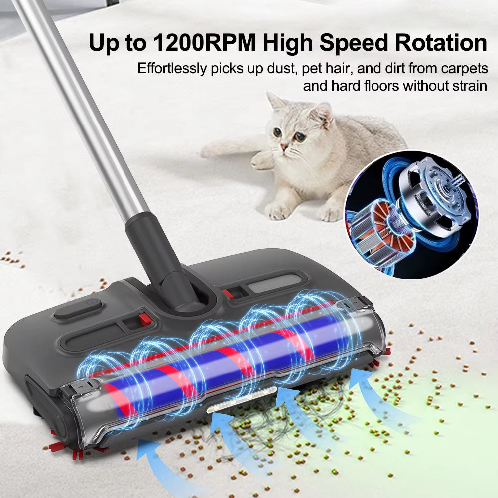 Wireless Mop Cleaner Electric Rotating Floor Sweeper Handheld Edge-Cleaning Floor Cleaning Machine with LED Headlight