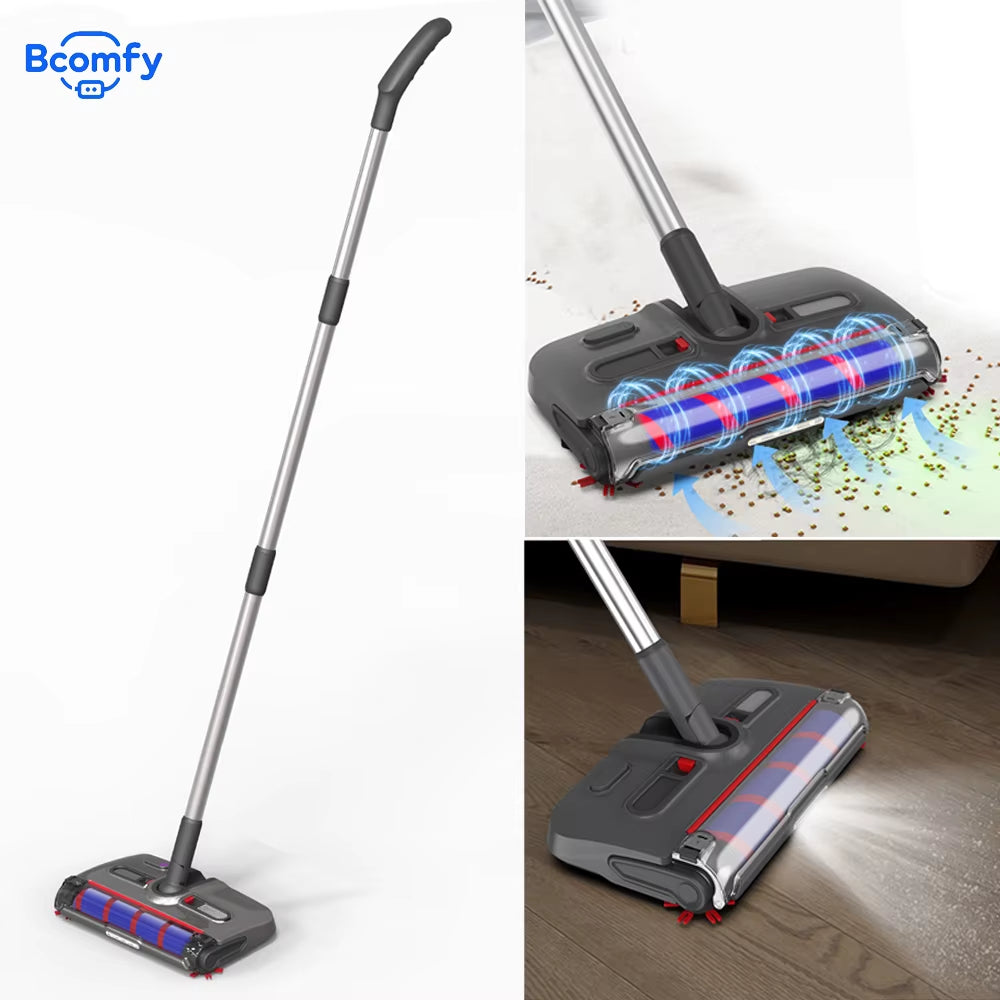 Wireless Mop Cleaner Electric Rotating Floor Sweeper Handheld Edge-Cleaning Floor Cleaning Machine with LED Headlight